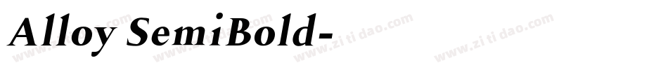 Alloy SemiBold字体转换
